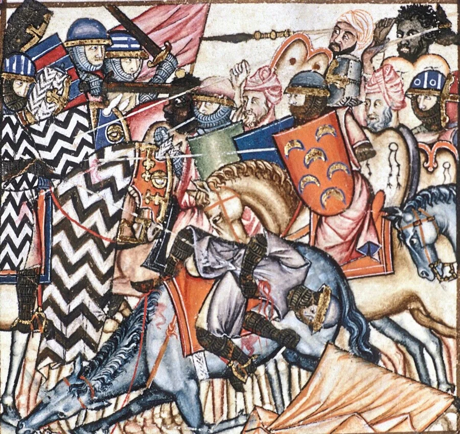 STF251920_Christians_fighting_Arabs,_from_the_manuscript_made_under_the_direction_of_Alfonso_X_\'The_Wise\'_King_of_Cast