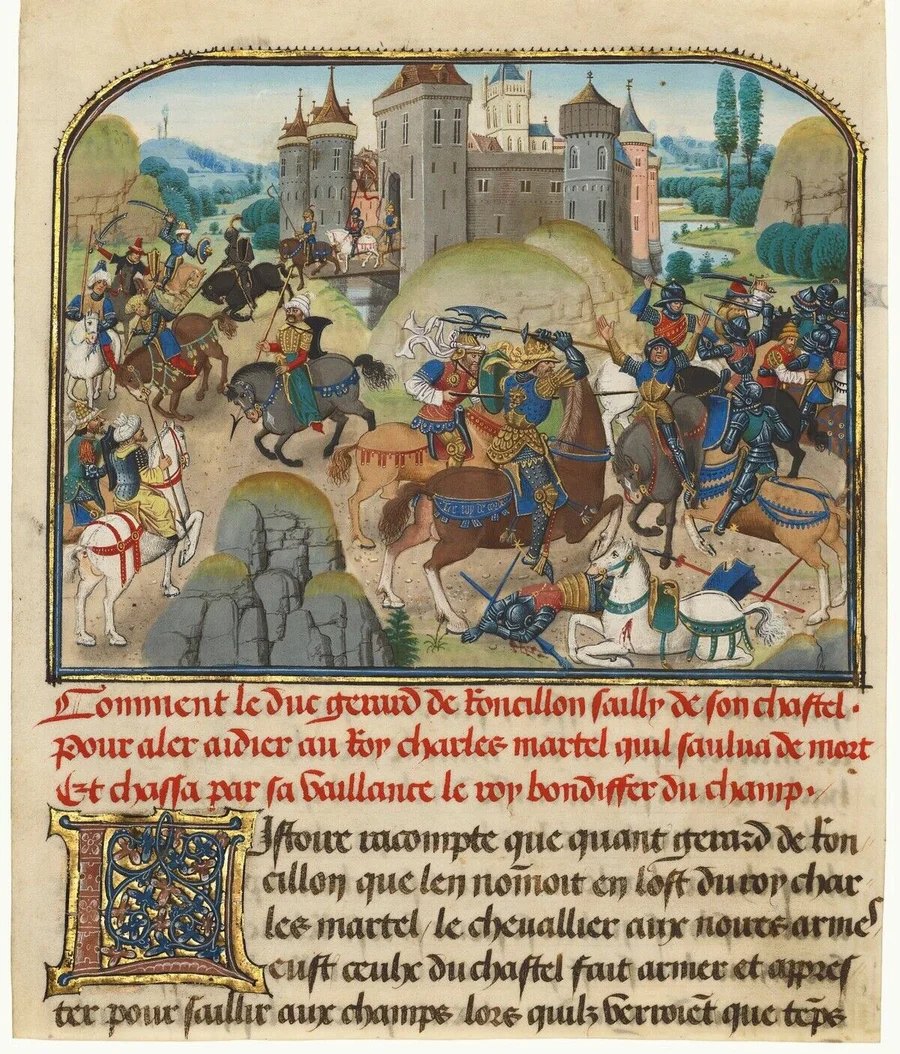 Roussillon_Going_to_Martel's_Aid;_Histoire_de_Charles_Martel,_written_1463-1465;_illuminated_1467-1472._

Additional_Inf