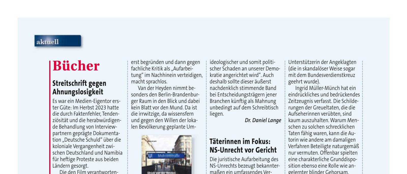 Ulrich van der Heyden, Mohren, Missionare und Moralisten