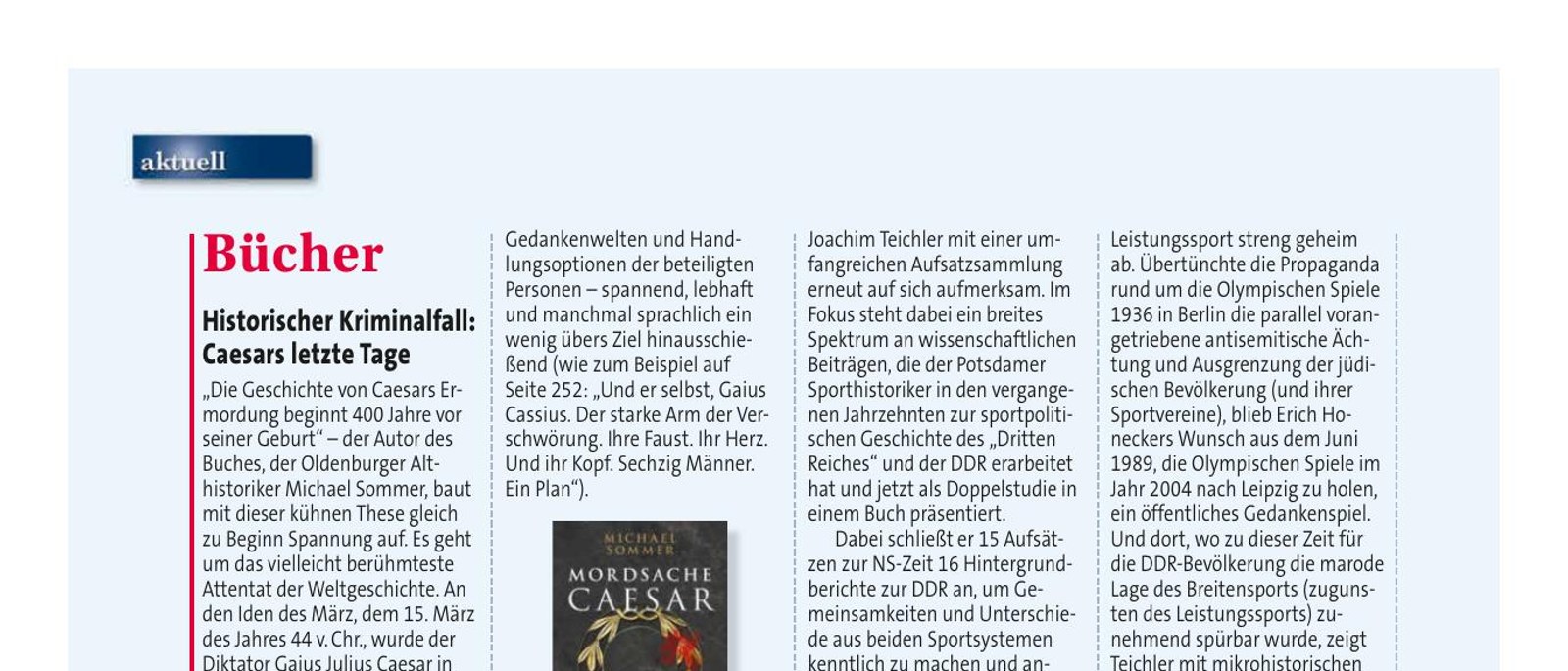 Michael Sommer, Mordsache Caesar