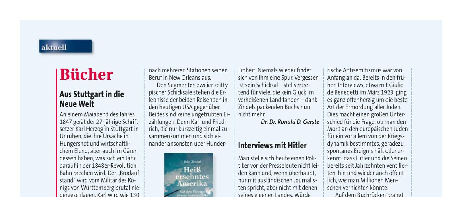 Lutz Hachmeister, Hitlers Interviews