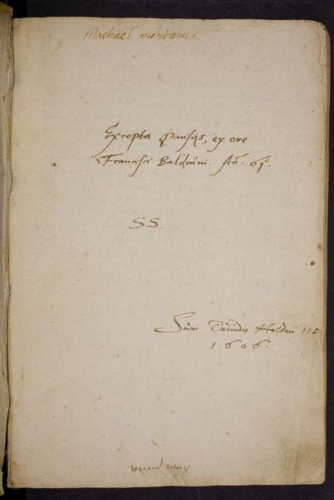 Handschrift aus dem Besitz Montaignes entdeckt