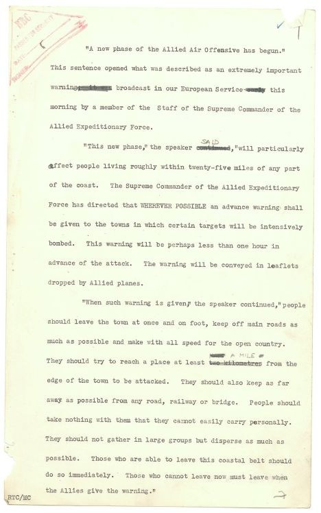 Originaltext der Radiomeldung zum D-Day anhören