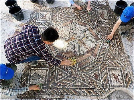 Prächtiges Mosaik in Israel entdeckt