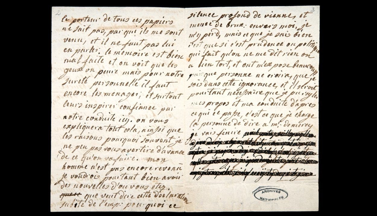 Zensierter Text in geheimem Briefwechsel sichtbar gemacht