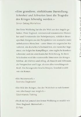 Schönheit und Schrecken – Eine Geschichte des Ersten Weltkriegs, erzählt in neunzehn
Schicksalen