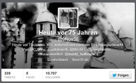 Rekonstruktion der Novemberpogrome auf Twitter