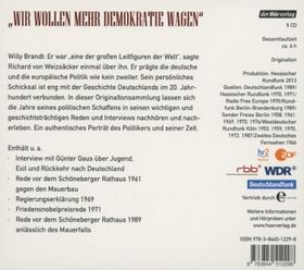 Willy Brandt – Mehr Demokratie Wagen. Reden und Interviews (Hörbuch)