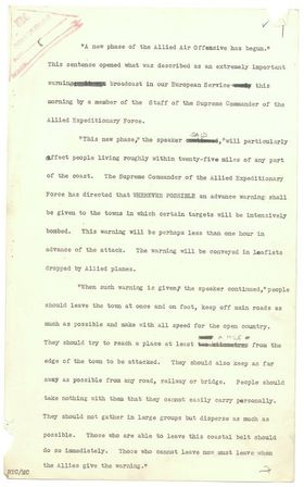 Originaltext der Radiomeldung zum D-Day anhören