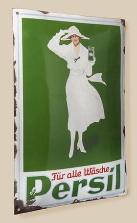 Ausstellung zur Reklame auf Emailletafeln