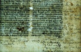 Versteckte Anmerkungen in Englands ältester gedruckter Bibel