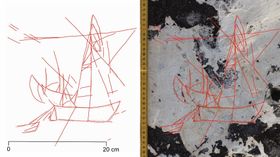 Schiffs-Graffiti im alten Fort von Sansibar