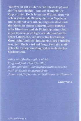 Talleyrand – Virtuose der Macht 1754 –1838. Eine Biographie