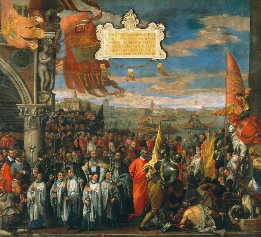 Veronese,_Paolo_(1528-1588),_Siegreiche_Rückkehr_des_Dogen_Andrea_Contarini_nach_dem_Sieg_von_Chioggia,_Renaissance,_158