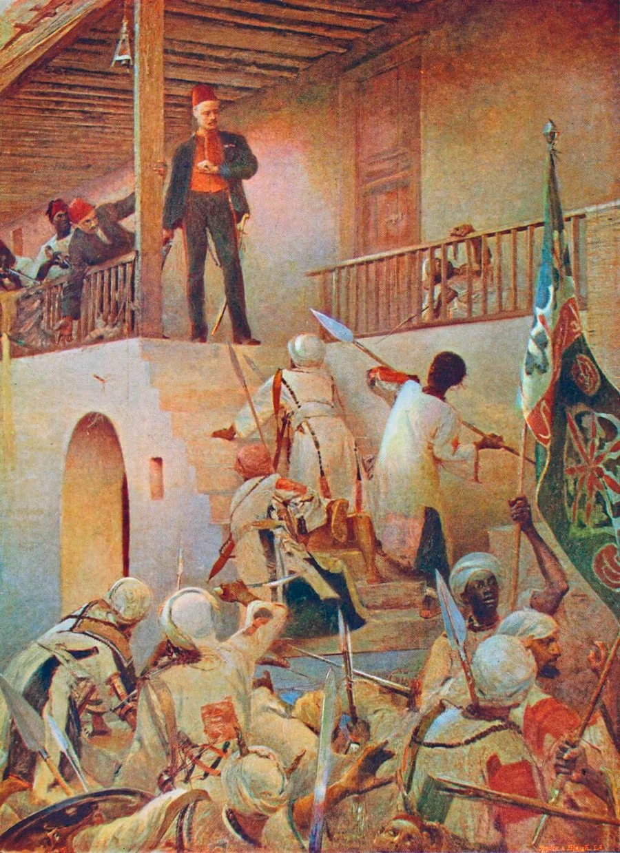 'The_Death_of_General_Gordon,_Khartoum,_26_January_1885',_1893_(1906)._From_"Cassell's_Illustrated_History_of_England,_V