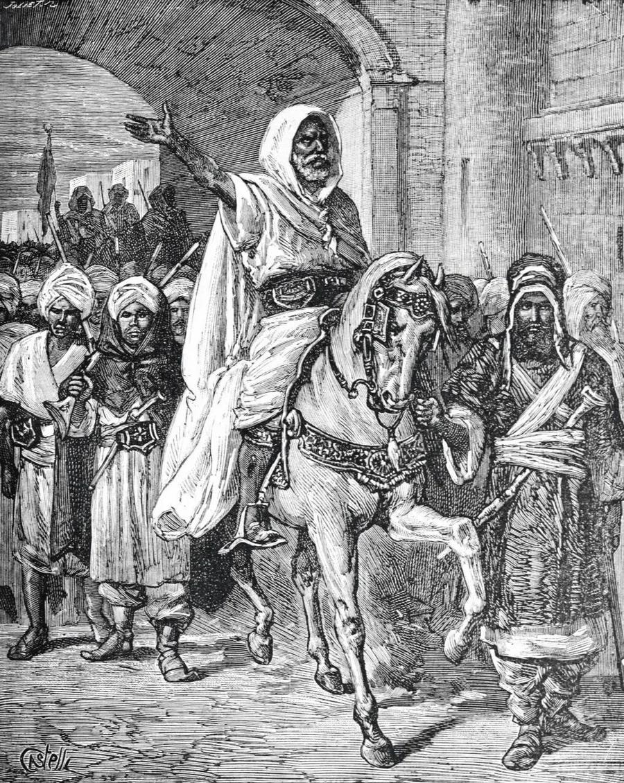HLR3741121_Muhammad_Ahmad_bin_Abd_Allah_Islamic_Leader_Declared_the_Mahdi_in_1881_Ruler_of_Sudan,_1883_(engraving);_(add