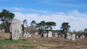 Foto der Steinanordnung von Carnac