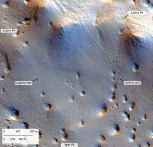 LiDAR-Aufnahme einer der entdeckten Jagdfallen in Südeuropa